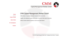 Tablet Screenshot of cmm-capital.de